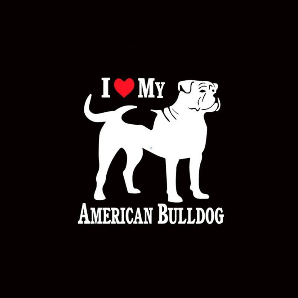 Задняя крышка для домашних животных Я люблю мой американский бульдог Мультяшные