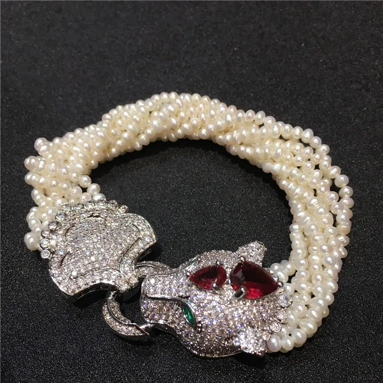 Женская леопардовая головная застежка DIY аксессуар белый пресноводный жемчуг