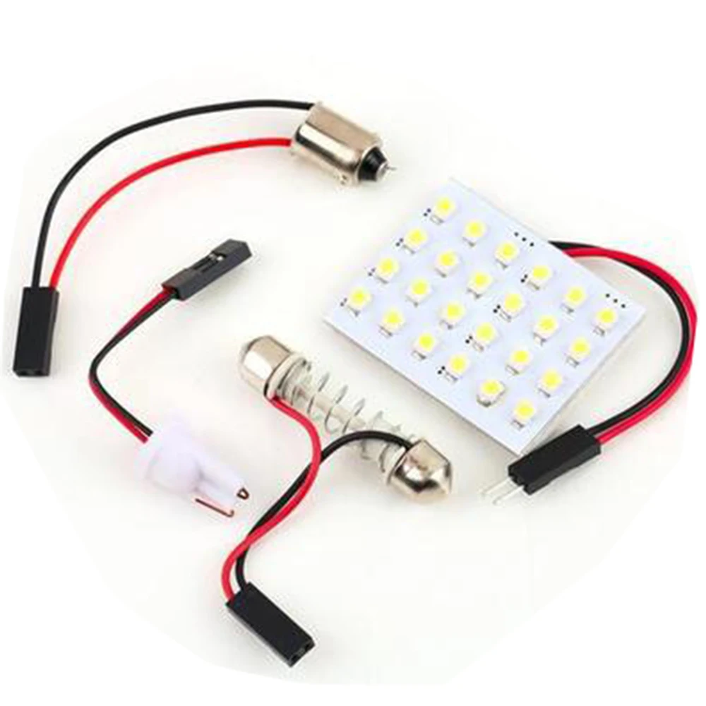 YSY 2 шт. купол Панель лампа 1210 3528 24SMD светодиодный салона Карта крыше читающие