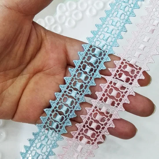 Очистка запасов водорастворимые полые кружева розовые синие аксессуары для