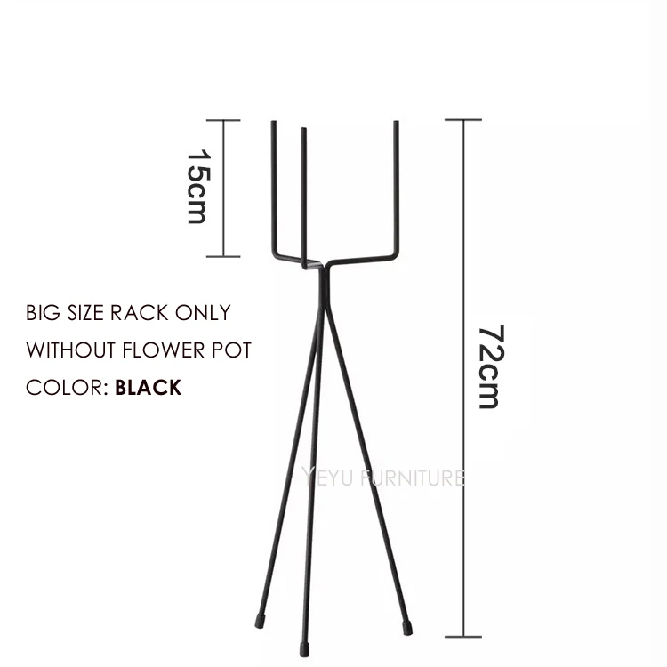 Black Big Rack Современный дизайн, модные металлические полки для цветочных горшков, популярные Чердаки для цветочных горшков, лоток для хранения, для гостиной, для растений, для организации, поднос для корзин - Цвет: Black Big Rack