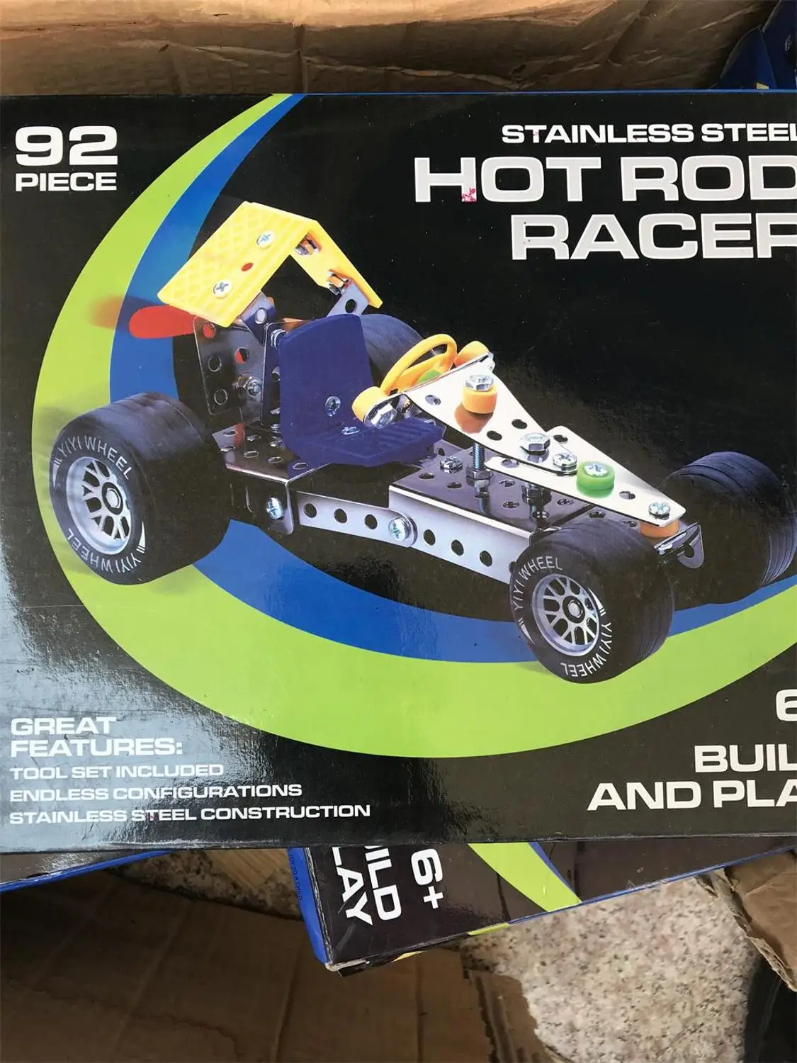 Винтовые блоки Модель гоночного автомобиля строительные игрушки металлическая