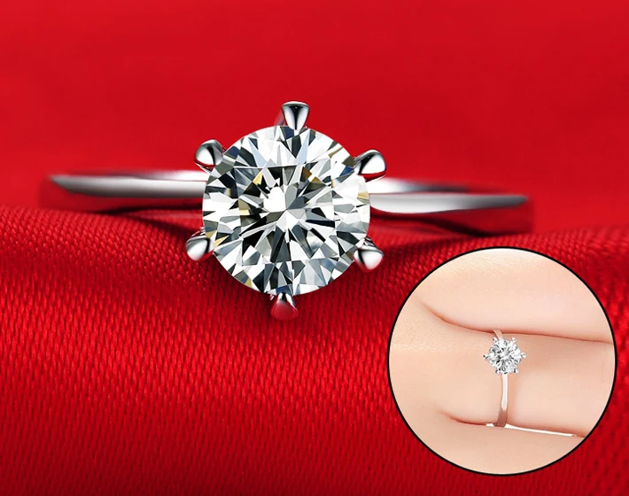 Новое популярное классическое обручальное кольцо 6 когтей ААА сердечки и стрелы