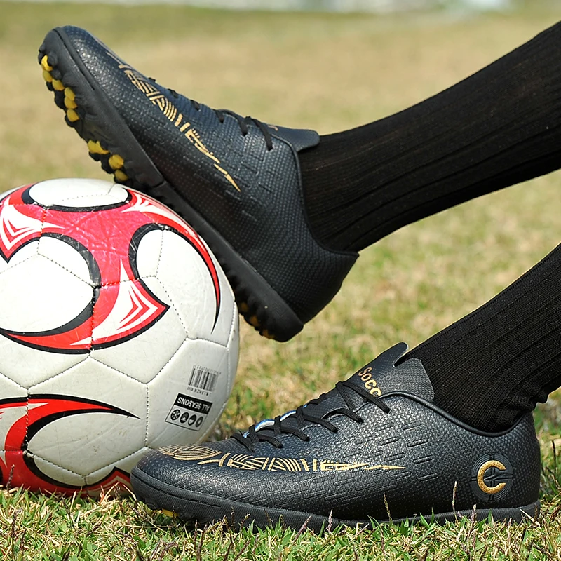 Оригинальные мужские футбольные бутсы Длинные шипы для тренировок детские