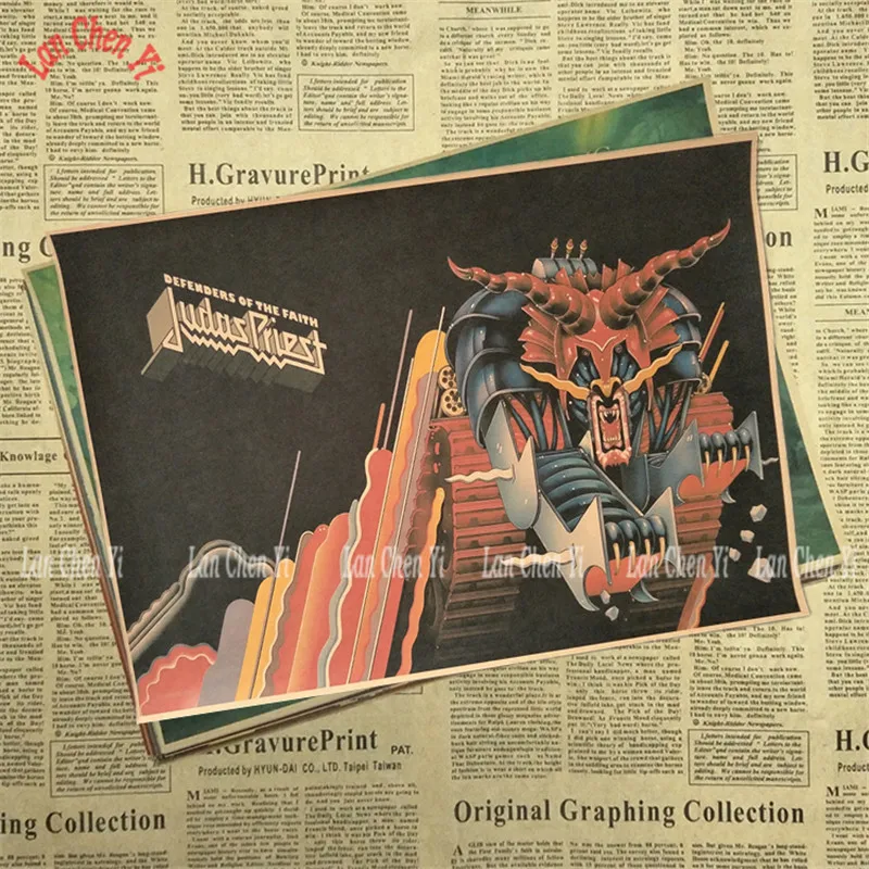 Judas Priest группа классический ностальгические матовые плакат на крафт-бумаге офис подарок столовая домашний Декор стикер дизайн