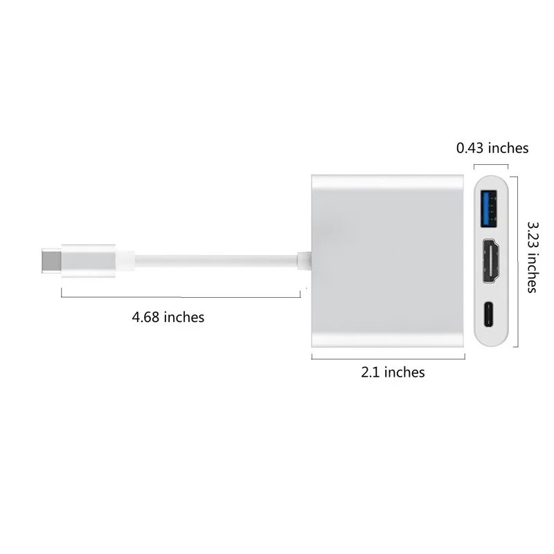 JKING USBC 3 1 конвертер USB C type 0/HDMI/type Женский адаптер зарядного устройства для Apple Macbook