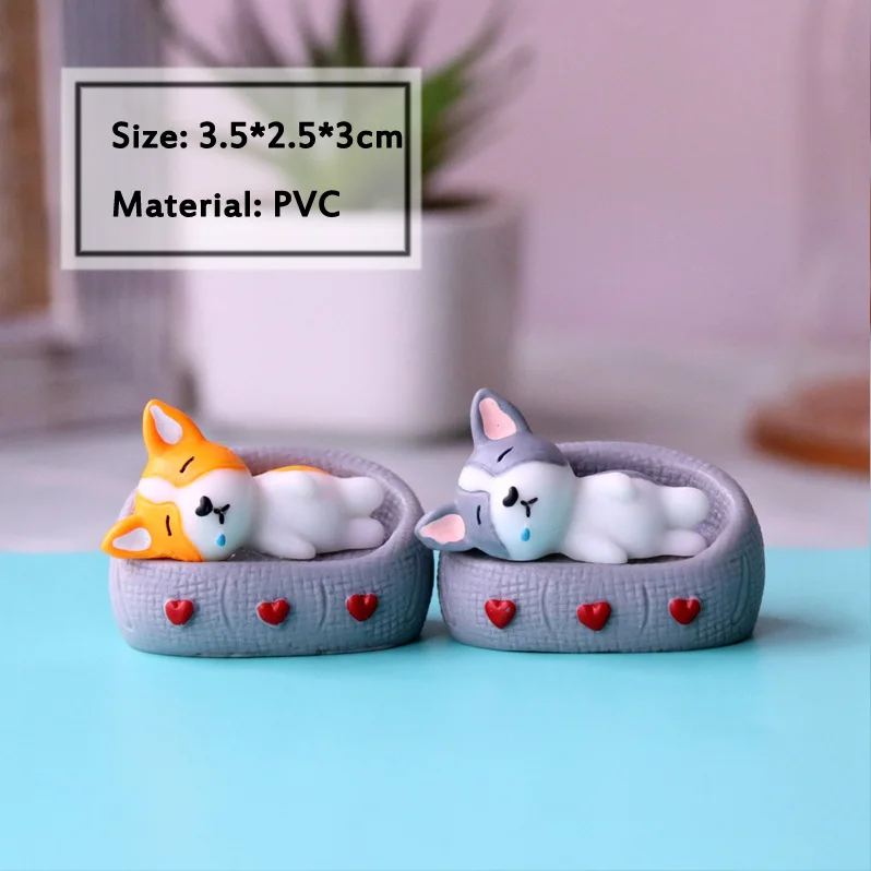 MLAM165 BAIUFOR миниатюры мультфильм корги милая собака серии 5 статуэтки для террариума Феи сад миниатюрные суккуленты мини пейзаж Декор - Цвет: MLAM165