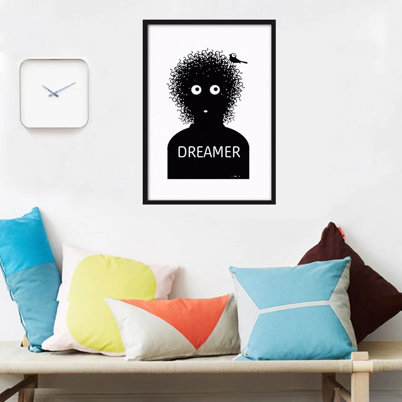 Artdom без рамки черный белый выгоревший люди холст Художественная печать постер