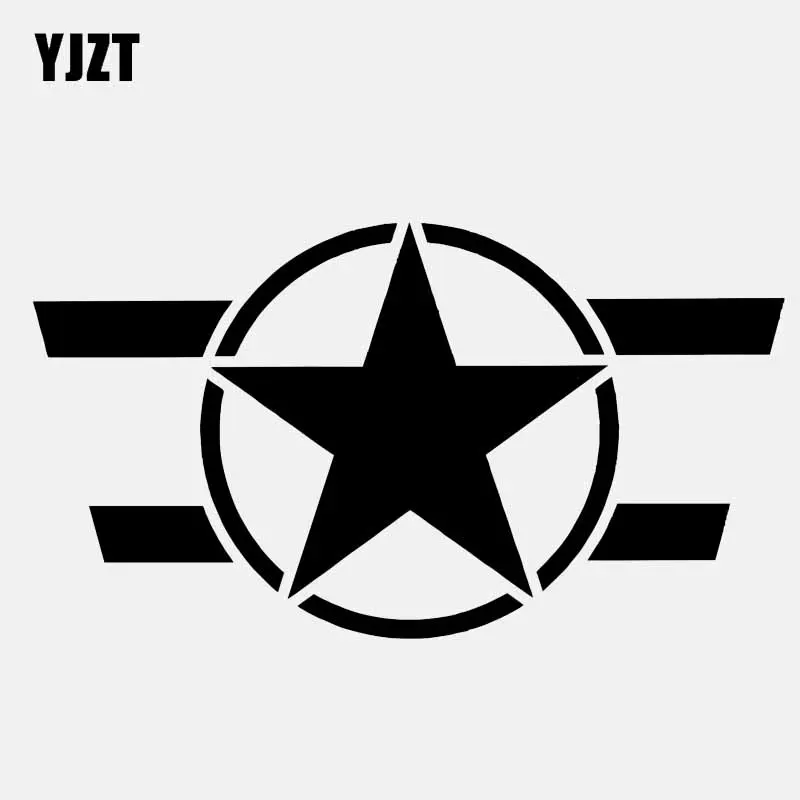YJZT 12 7 см * 1 Star наклейка на машину мотоцикл виниловые наклейки черный/серебристый