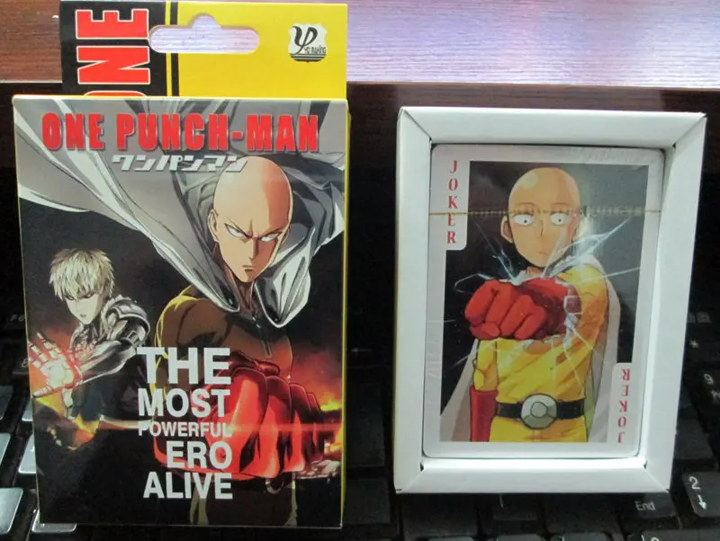Аниме One Punch Man покерные карты игрушки косплей настольные игры с коробкой|with box|games