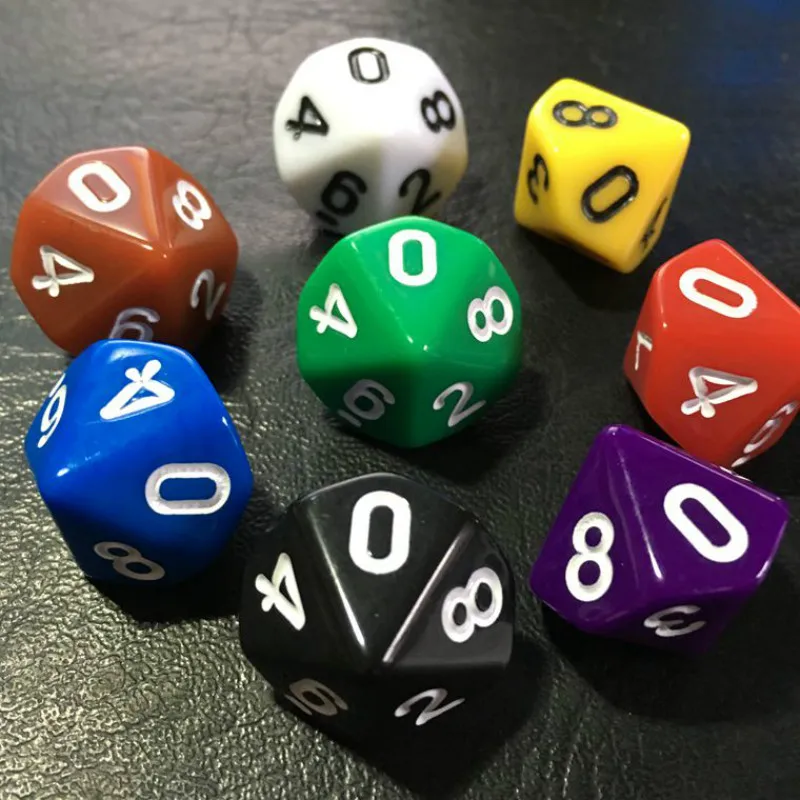 1 шт. международная торговля D10 игральные кости 0-9 десять игральных костей Обучающие инструменты принадлежности для баров ночных клубов