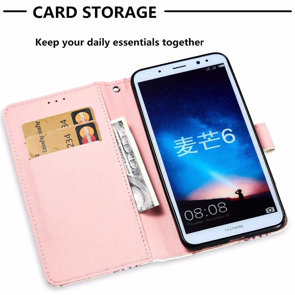 Leather Case For Huawei Nova 2i Mate 10 Lite phone case for coque Honor 9i Maimang 6 Cases Wallet Flip cover mate lite l | Мобильные