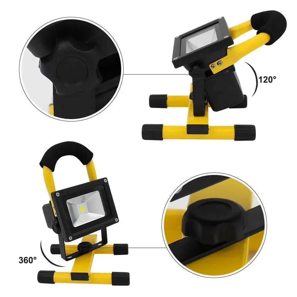 Beli Uni Eropa Darurat Lampu Sorot Isi Ulang LED Portable Lamp Outdoor Camping Mountaineering Tahan Air Outdoor Flood Light 10W