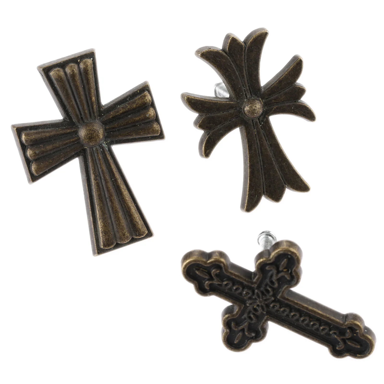 1 шт. мебель обрабатывает антикварную бронзу поперечный шкаф для дверей шкафа