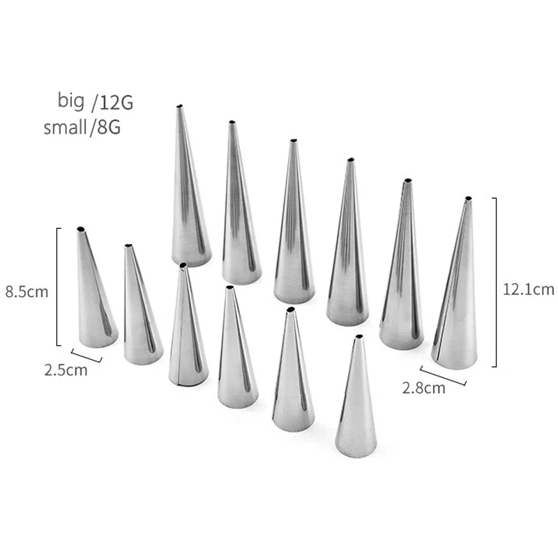 Коническая трубка конусные формы из нержавеющей стали спиральные для Круассанов