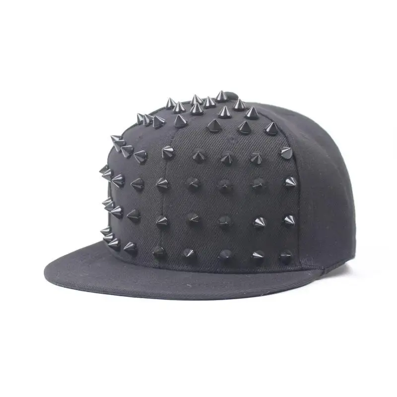 Унисекс панк шляпа с рисунком ежа личность Джаз Snapback шип шипованные заклепки Шипованные бейсбольная кепка для хип-хоп Рок танцев - Цвет: 2