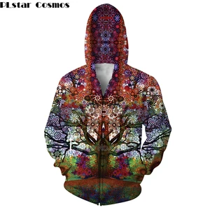 Худи PLstar Cosmos с психоделическим деревом, художественное изделие в стиле Триппи с визионным изображением радуги, мандалы, чакры, художественные толстовки с сублимационным принтом