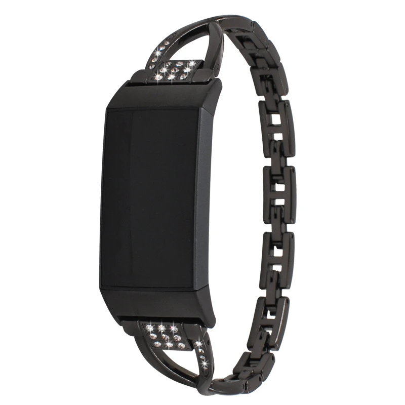 Шикарные полосы из нержавеющей стали для Fitbit Charge 3 Смарт-часы X-Link с ремешком со