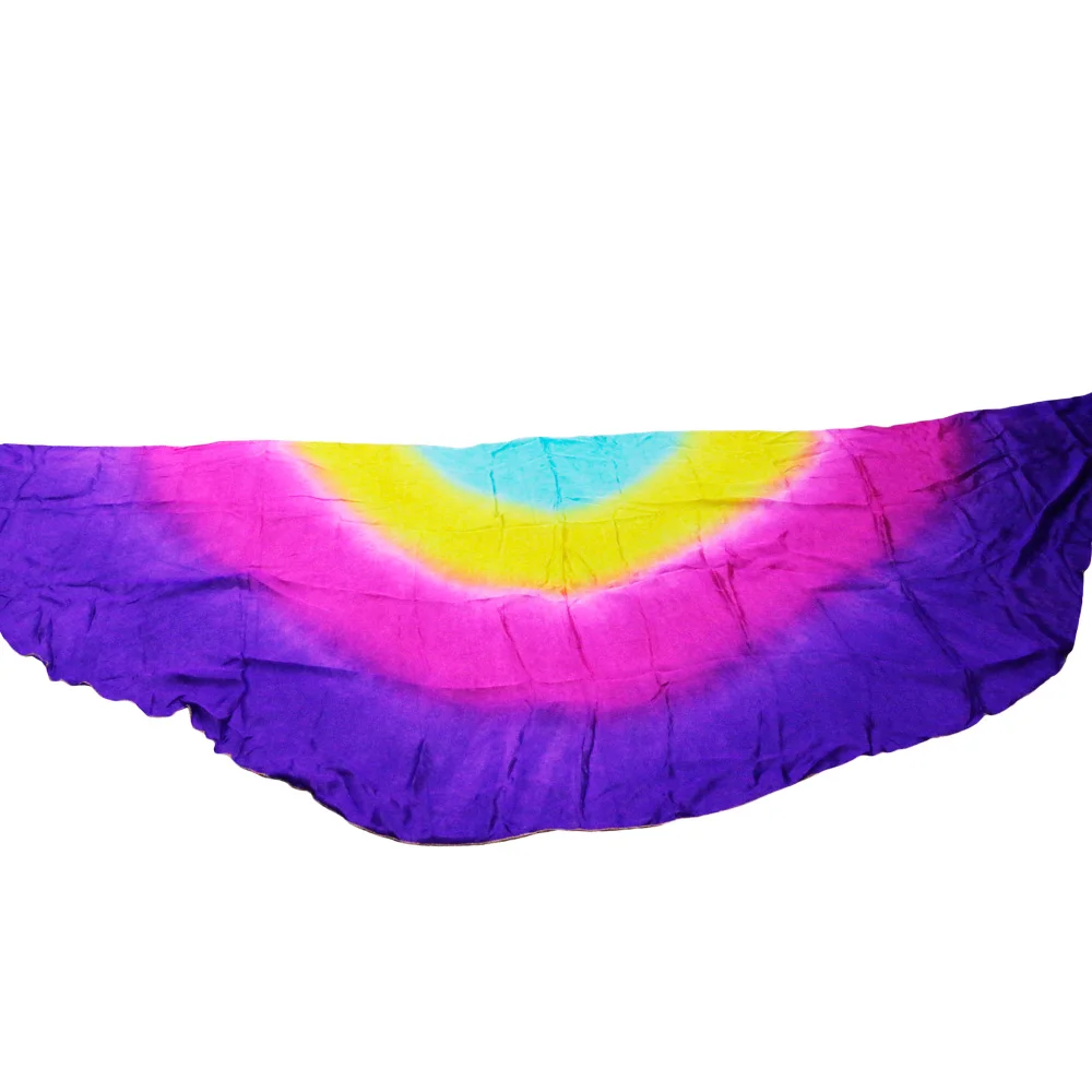 Design 100% Real Silk Belly Dance Veil Cheap Purple Gradient Veils Semicercle Wholesale 250*114cm Yellow Rose | Тематическая одежда