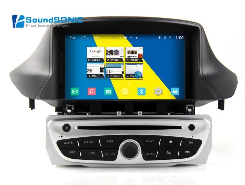 Для Renault Megane 3 III Android 4.4.4 GPS навигации мультимедиа для Fluence android-автомобильный DVD