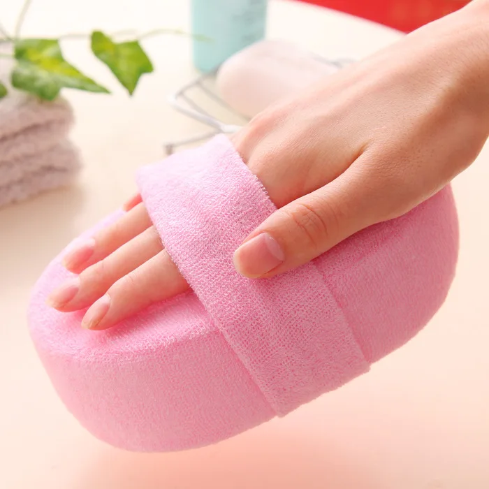 1 шт. Карамельный цвет губка для ванны массаж мульти душа Отшелушивающий тела