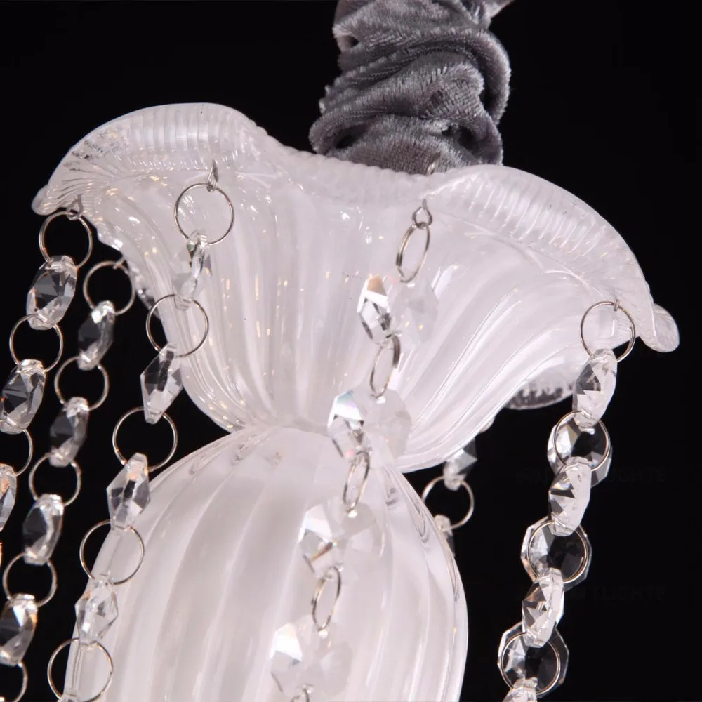 Кафе Белая Мини люстра роскошная спальня 6 ламп детское освещение хрустальные