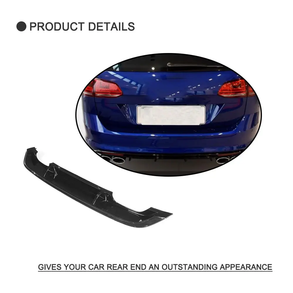 PP автомобильный диффузор губа на задний бампер спойлер для Volkswagen Golf 7 VII MK7 R Rline
