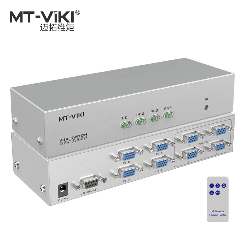 MT-VIKI 4 в выход VGA видеопереключатель сплиттер дистрибьютор изображений пк
