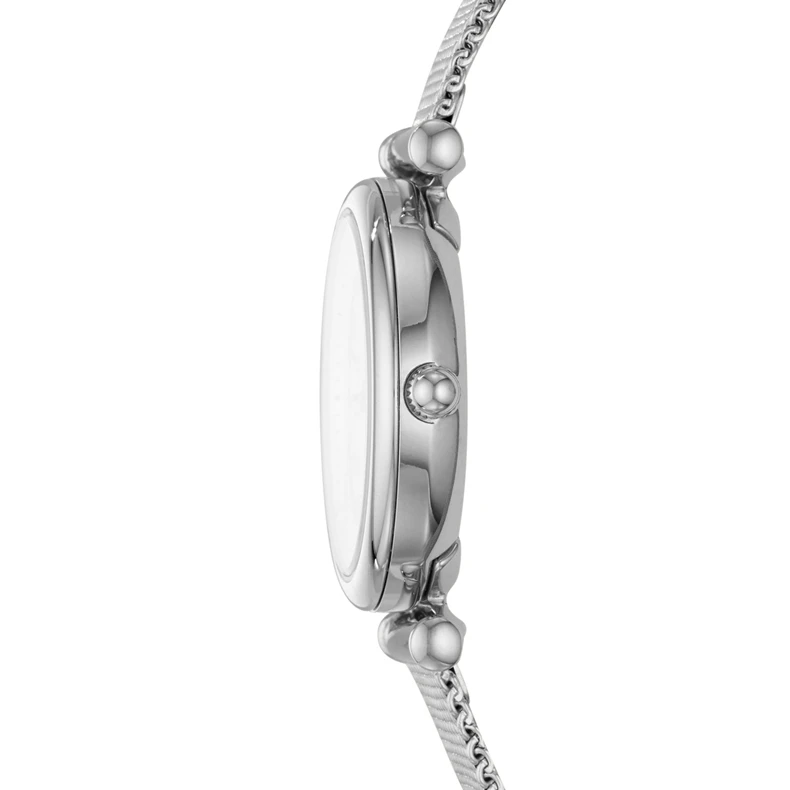 FOSSIL женские кварцевые часы Carlie Mini с тремя ручками, часы из нержавеющей стали, серебряные наручные часы для женщин, стильные ES4432P