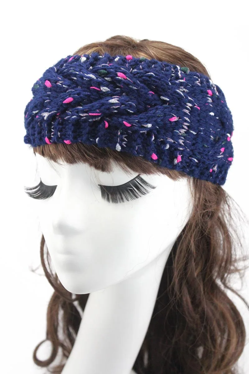 Женский вязаный головной убор в стиле бохо 1 шт. шерстяная плетеная повязка на