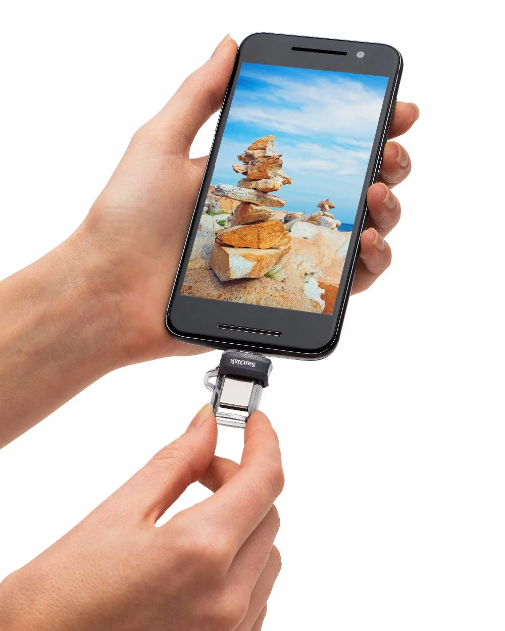 SanDisk OTG USB 3,0 двойные мини-накопители 64 Гб 128 ГБ USB флэш-накопитель 32 Гб 16 Гб флешки для ПК и Android телефонов память U диск