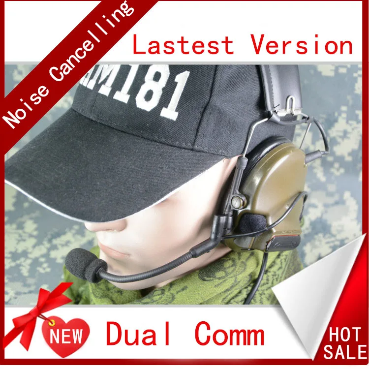 Тактические наушники TCA ComTac III Dual Com с шумоподавлением|Рации| |