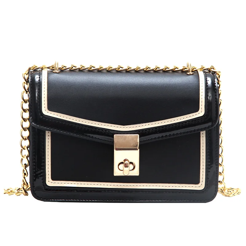 2019 Новая модная женская сумка на одно плечо Маленькая квадратная с цепочкой