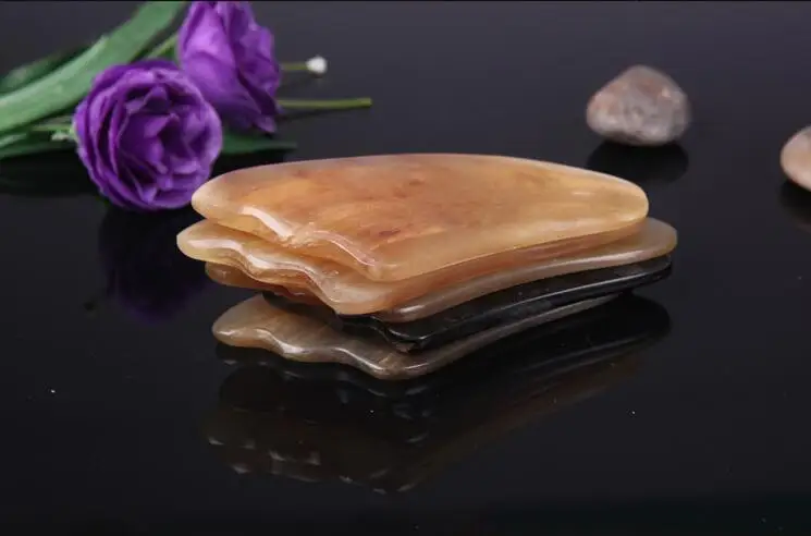 Meridians scraping plates natural horns stovepipe thin facial massage Scrapping plate acupuncture | Канцтовары для офиса и