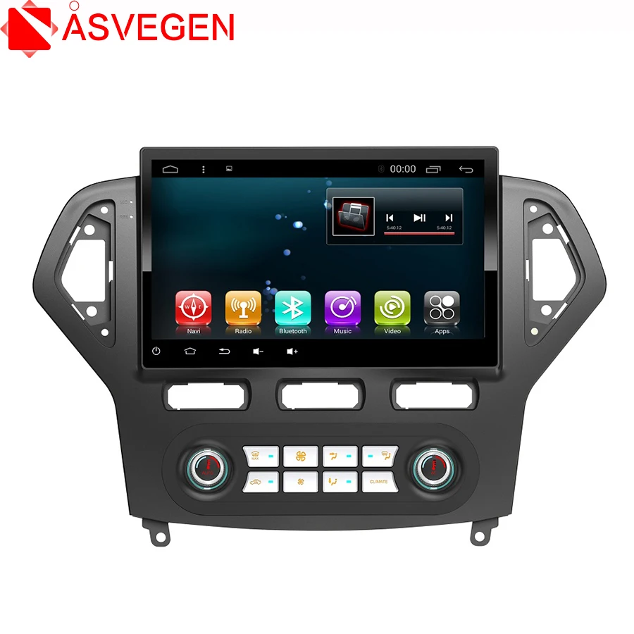 

Asvegen Android 7.1 Quad Core 10.2'' Car PC Navigation Bluetooth Multimedia Wifi Stereo Player For Ford Mondeo Chiax 2007-2010