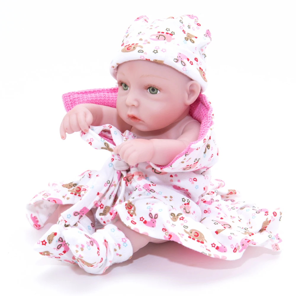 28 см Фигурки игрушки силиконовая кукла для новорожденных маленькие девочки