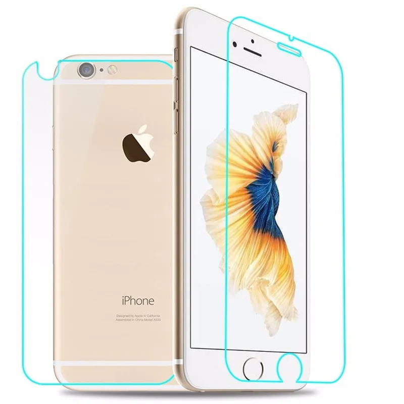 POALY 9H 0 26 мм переднее + заднее закаленное стекло для iPhone 5 5S SE 6 6G 6S 7 8 Plus X 4 задняя