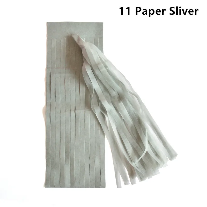 11 paper sliver 14 дюймов(35 см) папиросная бумага кисточка гирлянда своими руками Свадебные украшения с днем рождения украшения события пакет украшения 1 упаковка = 5 шт - Цвет: 11 paper sliver