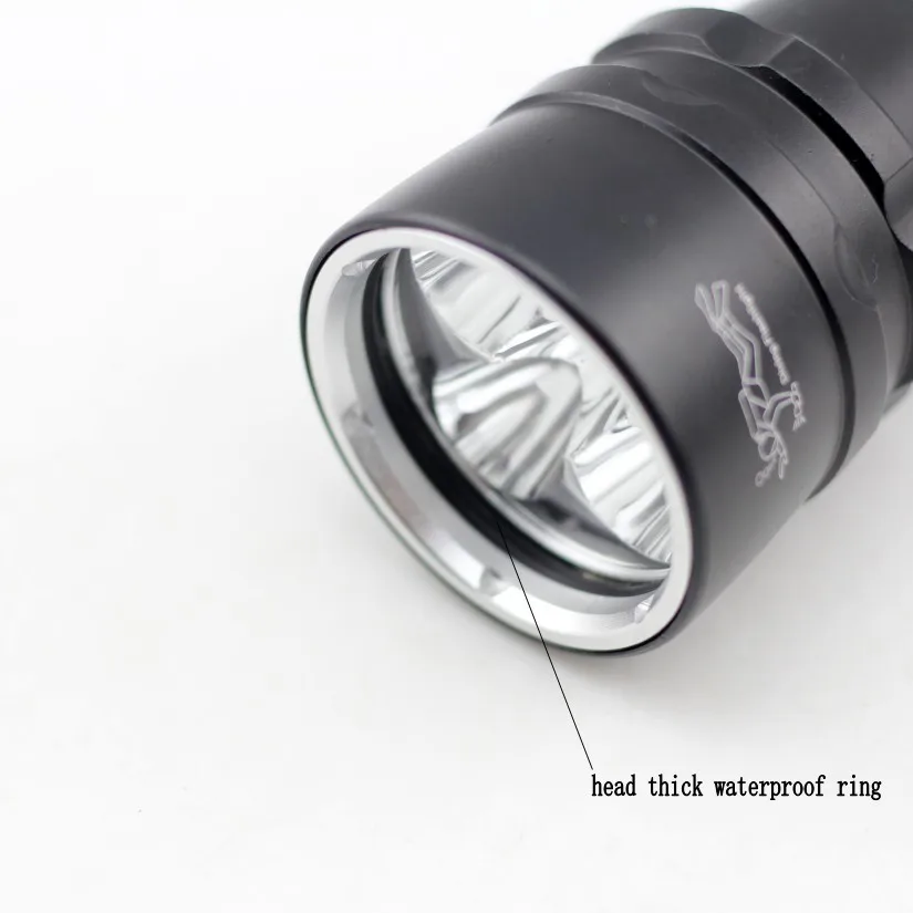 Подводный водонепроницаемый тактический фонарь для дайвинга 25000 лм 5 * L2 200 м |