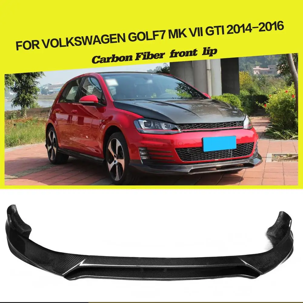 Передний бампер из углеродного волокна/ФАП спойлер для бампера VW Golf 7 VII MK7 GTI 2014 2017