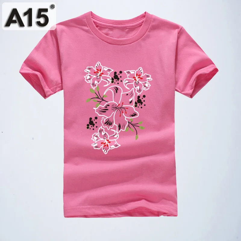 K4T29DarkPink Футболки для мальчиков A15, топы с короткими рукавами для малышей и футболки для детей 8, 10, 12, 14 лет, Детская летняя хлопковая одежда года с принтом для девочек - Цвет: K4T29DarkPink