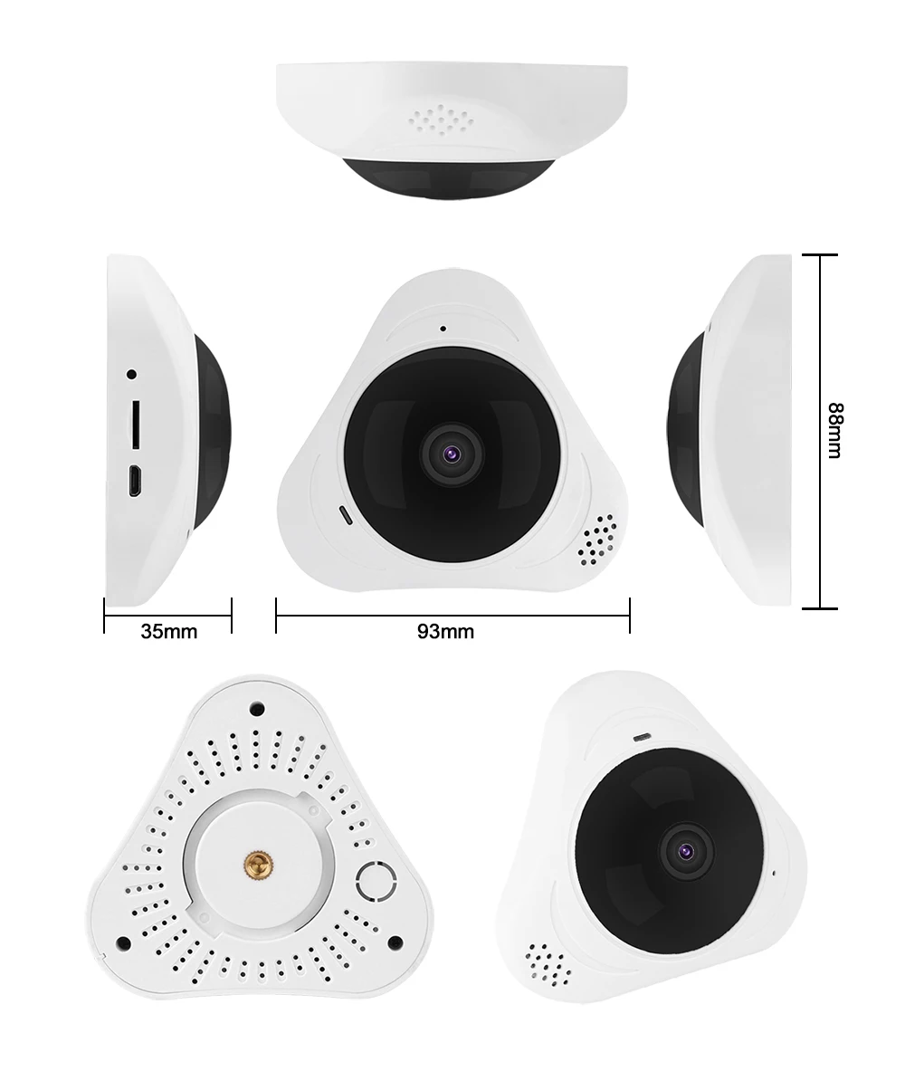 HD камера видеонаблюдения 1080P объектив рыбий глаз IP Wi Fi радионяня беспроводная