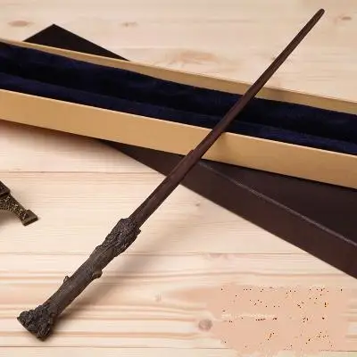 Высокое качество металлический сердечник люкс COS Albus Дамблдор Волшебная палочка волшебная палочка с подарочной коробкой пакет Косплей