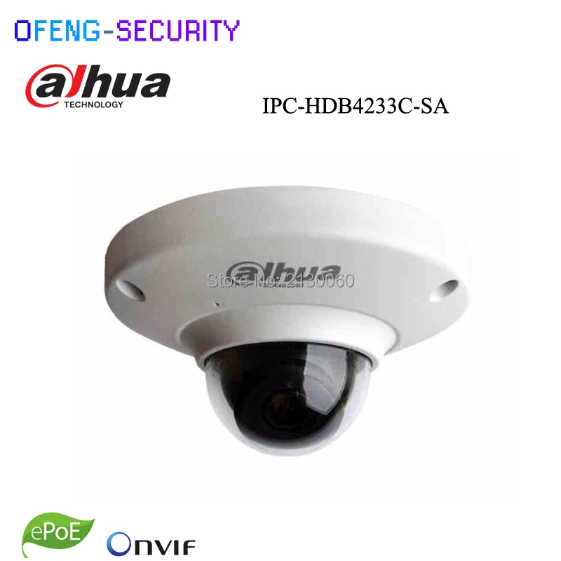 Original Dahua 2MP IPC-HDB4233C-SA replace IPC-HDB4231C-AS dome camera IP67 IK10 built-in MIC with sd Card slot POE ip | Безопасность и