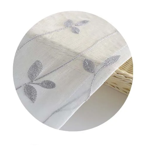 grey tulle Штора из тюля в скандинавском стиле с вышивкой, s для гостиной, мягкая серая вуаль, одноцветная сельская Тюлевая Штора для дома - Цвет: grey tulle
