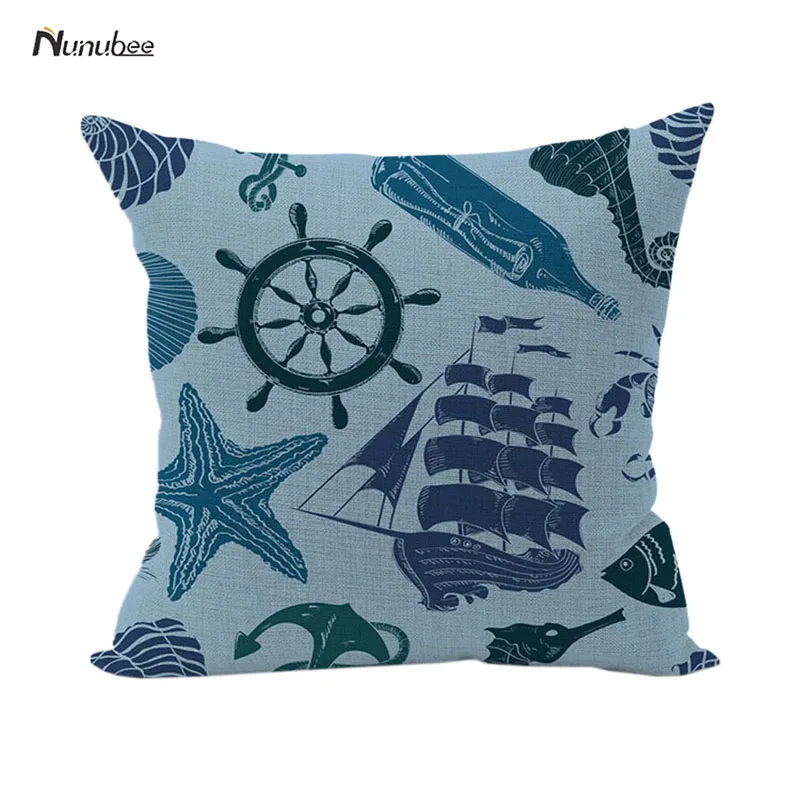 Этническая Цветочные cushioncover paitting Ocean almofada Boho декоративные Pillowscase scandinave cojines Nordic