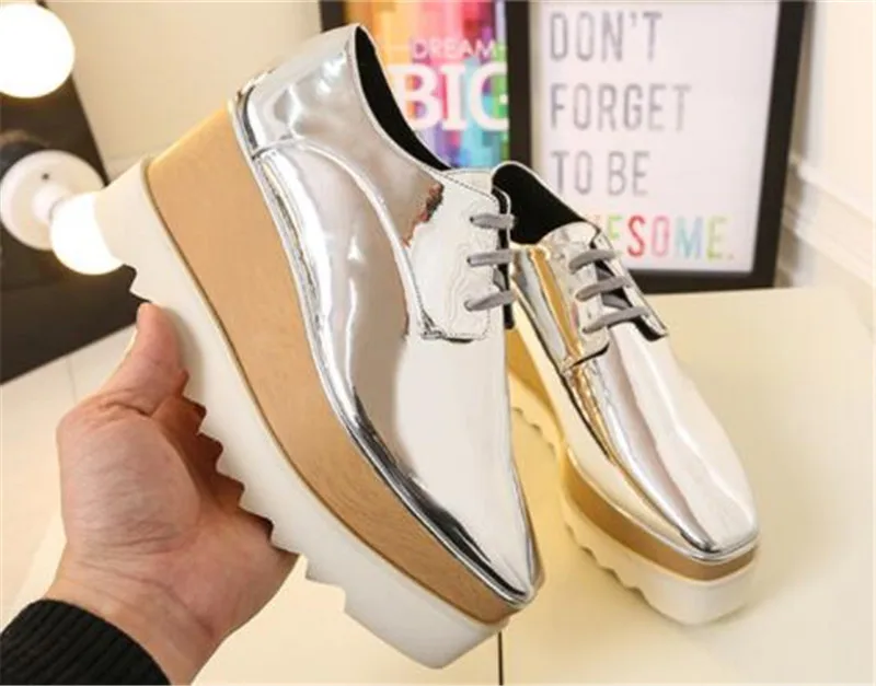 Кроссовки на плоской платформе; женская обувь; Повседневная обувь; zapatos mujer; Эспадрильи на толстой подошве с квадратным носком; Брендовая женская обувь; tenis feminino - Цвет: as pic
