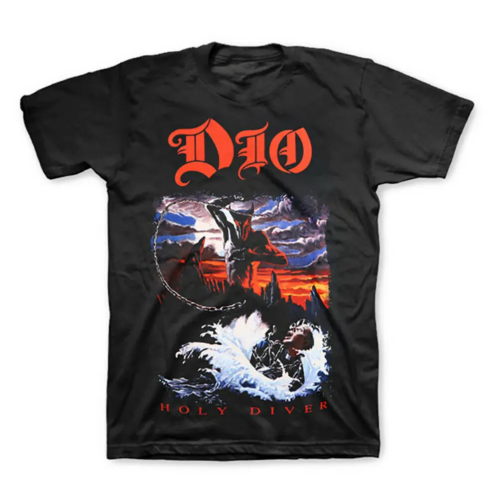 DIO футболка Holy Diver Ronnie James Dio Tee новая аутентичная S 2XL|Мужские футболки| |