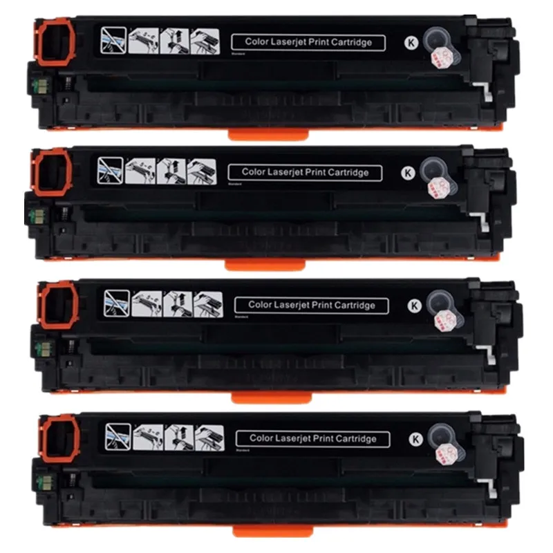 Лазерный Цвет тонер-картридж CB540A CB540 540A 540 CB541A CB543A 125A Замена для LaserJet CP1215 CP1515n я CM1312 Laser Prin - Цвет: 4 Black