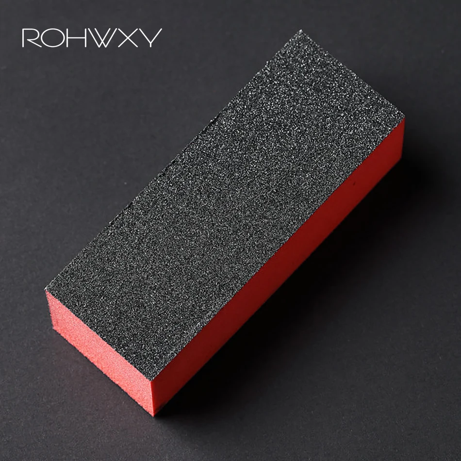 ROHWXY Черная Форма для ногтей, шлифовальный блок, пилочка для ногтей, буферный блок, маникюр с полировкой, педикюр, Шлифовальная Пилка, инструмент для дизайна ногтей